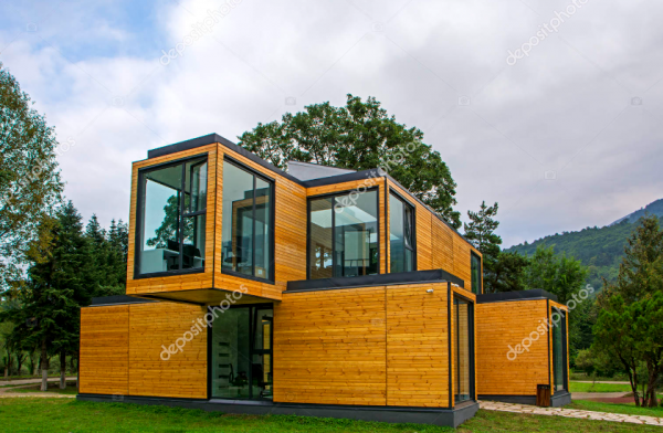 Villa Kayu Modern dengan Desain Asrama